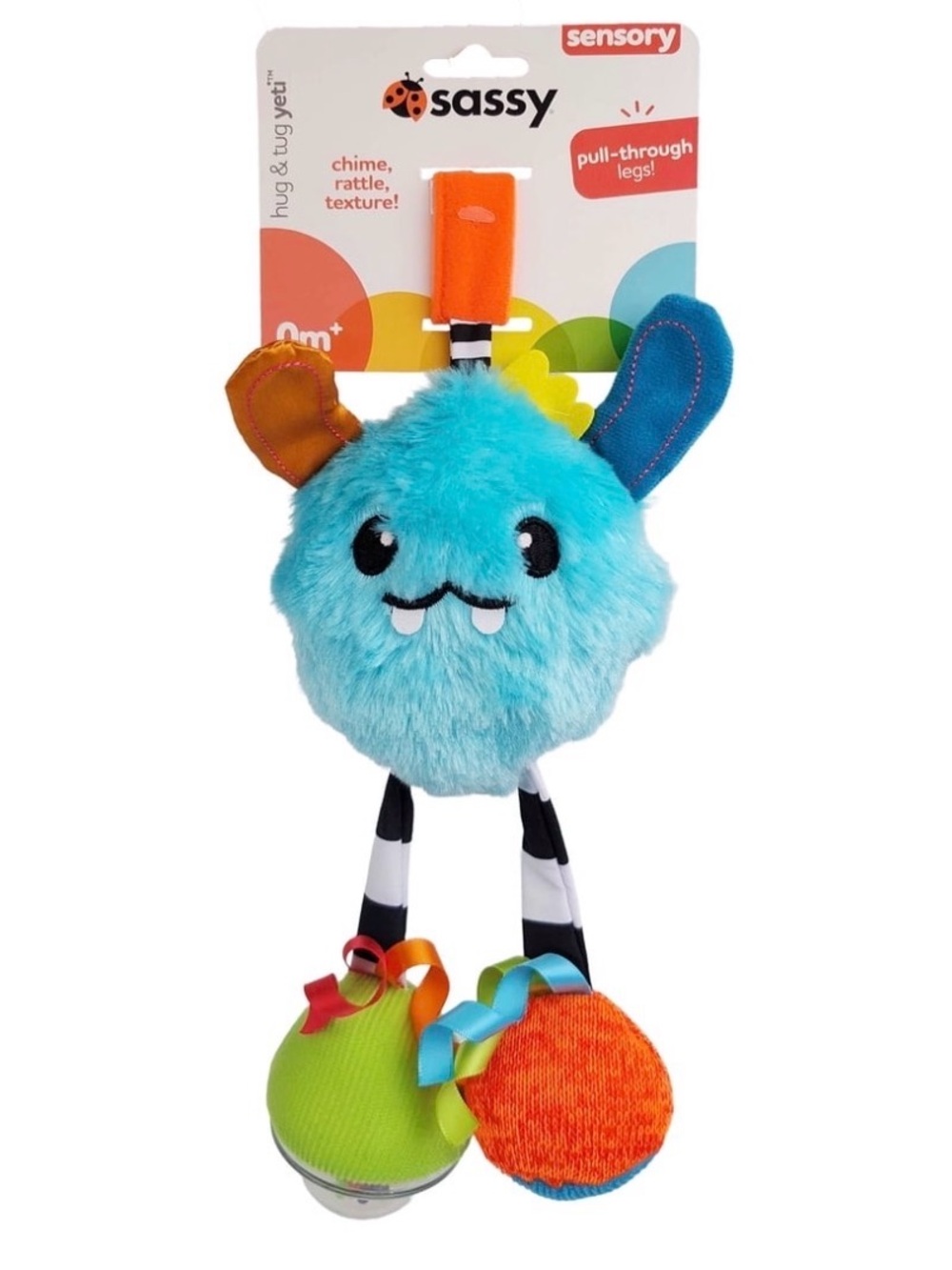 Sassy Blue Plush Sensory Pull-Through Toy